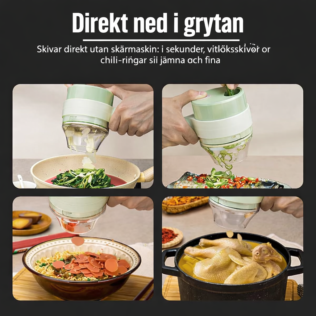 4-i-1 handhållen grönsaksskärare